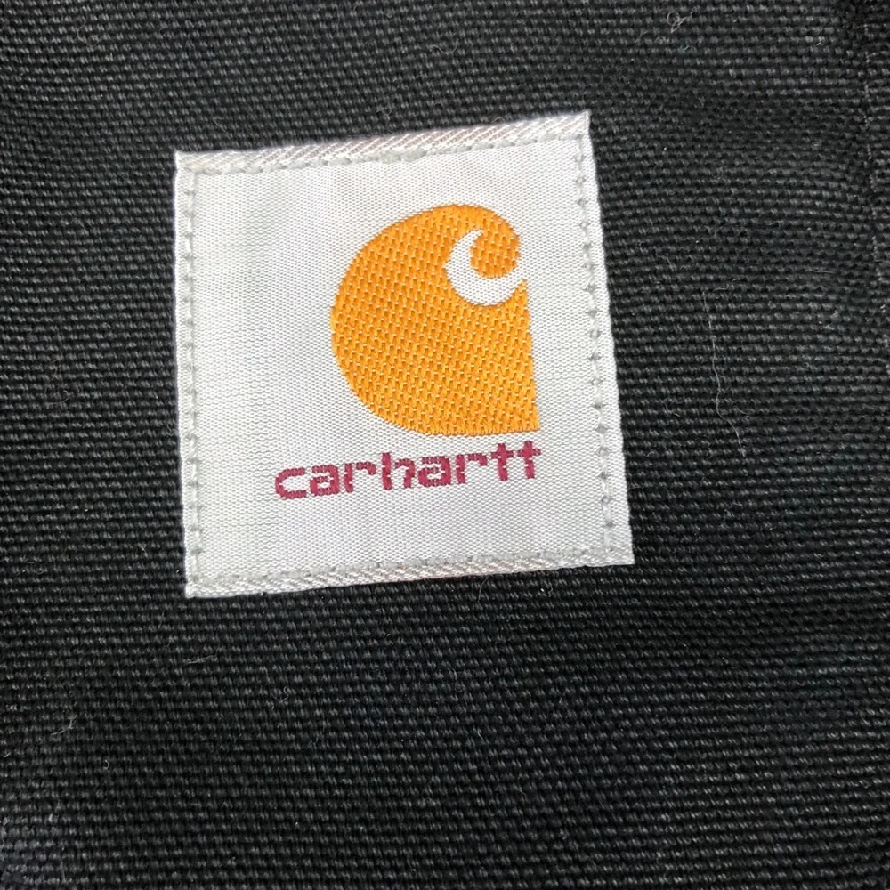 Carhartt Black Canvas Bib Overalls with Brass Hardware